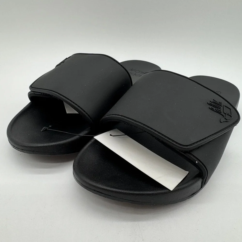 Body Glove Kids Comfort Slide Sandals Black Adjustable Strap Size L Kids 3/4